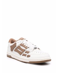 Baskets basses en cuir imprimées blanches Amiri