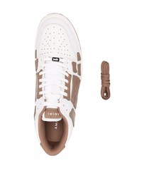 Baskets basses en cuir imprimées blanches Amiri