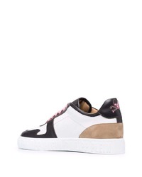 Baskets basses en cuir imprimées blanches Philipp Plein