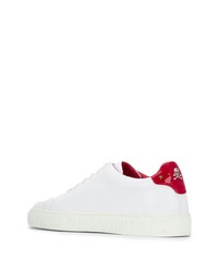 Baskets basses en cuir imprimées blanches Philipp Plein