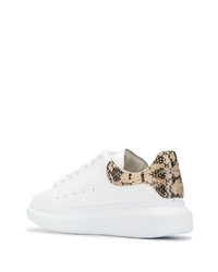 Baskets basses en cuir imprimées blanches Alexander McQueen