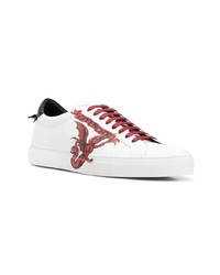 Baskets basses en cuir imprimées blanches Givenchy