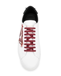 Baskets basses en cuir imprimées blanches Givenchy