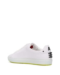 Baskets basses en cuir imprimées blanches Philipp Plein