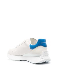 Baskets basses en cuir imprimées blanches Alexander McQueen