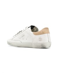 Baskets basses en cuir imprimées blanches Golden Goose Deluxe Brand