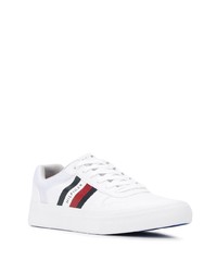 Baskets basses en cuir imprimées blanches Tommy Hilfiger