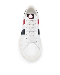 Baskets basses en cuir imprimées blanches Moncler