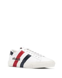 Baskets basses en cuir imprimées blanches Moncler