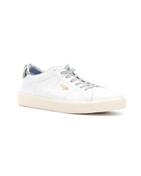 Baskets basses en cuir imprimées blanches Golden Goose Deluxe Brand