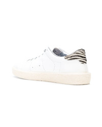 Baskets basses en cuir imprimées blanches Golden Goose Deluxe Brand