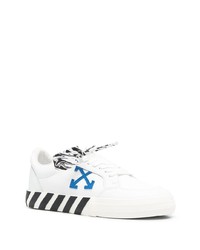 Baskets basses en cuir imprimées blanches Off-White