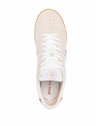 Baskets basses en cuir imprimées blanches Palm Angels