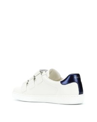 Baskets basses en cuir imprimées blanches Gucci