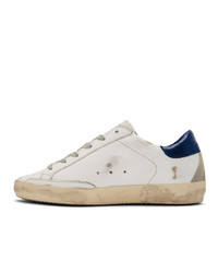 Baskets basses en cuir imprimées blanches Golden Goose