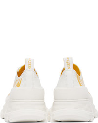 Baskets basses en cuir imprimées blanches Alexander McQueen