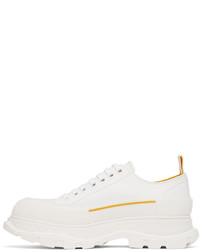 Baskets basses en cuir imprimées blanches Alexander McQueen