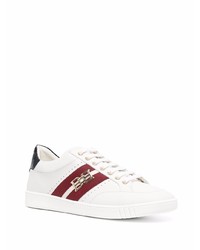 Baskets basses en cuir imprimées blanches Bally