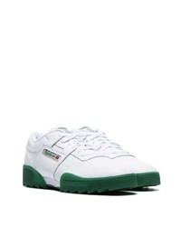 Baskets basses en cuir imprimées blanches Reebok