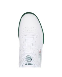 Baskets basses en cuir imprimées blanches Reebok