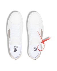 Baskets basses en cuir imprimées blanches Off-White