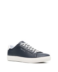 Baskets basses en cuir imprimées bleu marine PS Paul Smith