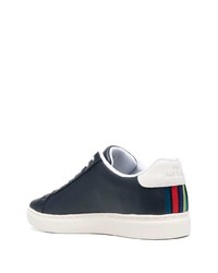 Baskets basses en cuir imprimées bleu marine PS Paul Smith