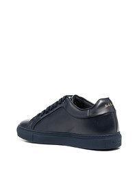 Baskets basses en cuir imprimées bleu marine Paul Smith