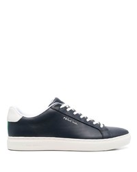 Baskets basses en cuir imprimées bleu marine PS Paul Smith