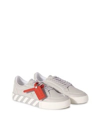 Baskets basses en cuir imprimées grises Off-White