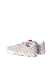 Baskets basses en cuir imprimées grises Off-White