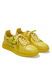 Baskets basses en cuir imprimées jaunes Marc Jacobs