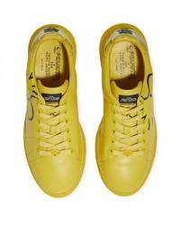 Baskets basses en cuir imprimées jaunes Marc Jacobs