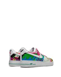 Baskets basses en cuir imprimées multicolores Nike