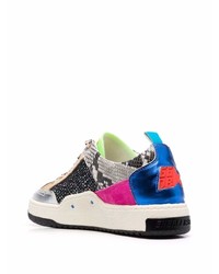 Baskets basses en cuir imprimées multicolores Golden Goose