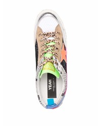 Baskets basses en cuir imprimées multicolores Golden Goose