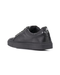 Baskets basses en cuir imprimées noires et blanches Philipp Plein