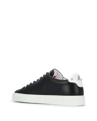 Baskets basses en cuir imprimées noires et blanches Philipp Plein