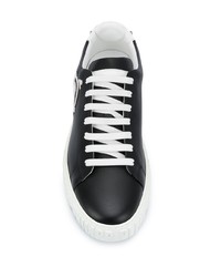 Baskets basses en cuir imprimées noires et blanches Philipp Plein