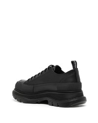 Baskets basses en cuir imprimées noires et blanches Alexander McQueen