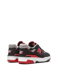 Baskets basses en cuir imprimées noires New Balance