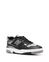 Baskets basses en cuir imprimées noires New Balance