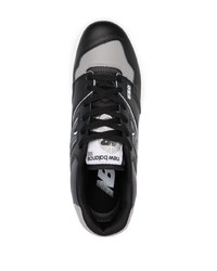 Baskets basses en cuir imprimées noires New Balance