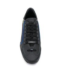 Baskets basses en cuir imprimées noires DSQUARED2