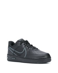 Baskets basses en cuir imprimées noires Nike