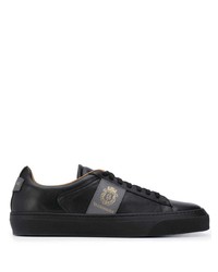 Baskets basses en cuir imprimées noires Billionaire