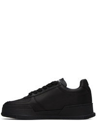 Baskets basses en cuir imprimées noires DSQUARED2