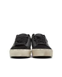 Baskets basses en cuir imprimées noires Golden Goose