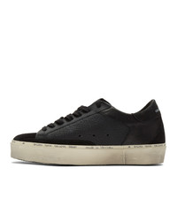 Baskets basses en cuir imprimées noires Golden Goose