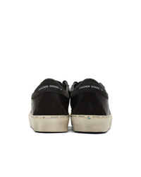 Baskets basses en cuir imprimées noires Golden Goose